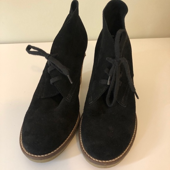 J.Crew Black Suede Macalister Lace-up Boots/Bootie - Picture 6 of 9